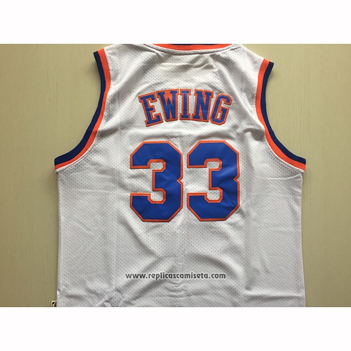 Camiseta New York Knicks Patrick Ewing #33 Retro Blanco